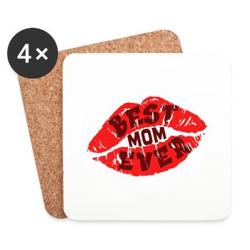 Maman - Dessous de verre (lot de 4) - blanc - Devant