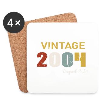Original parts 2004 - Cadeau d Anniversaire 20 ans - Dessous de verre (lot de 4) - blanc - Devant