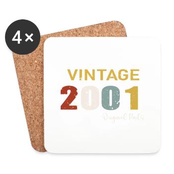 Original parts 2001 - 23rd Anniversary Gift - Coasters (set of 4) - white - Front