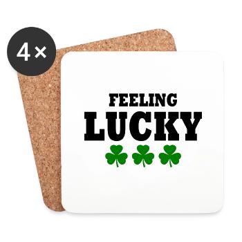 feeling lucky - Untersetzer (4er-Set) - Weiß - Vorne