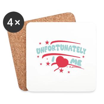 I heart me - Untersetzer (4er-Set) - Weiß - Vorne
