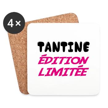 TANTINE édition limitée - Dessous de verre (lot de 4) - blanc - Devant