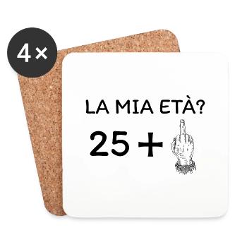 My age 26 - Coasters (set of 4) - white - Front