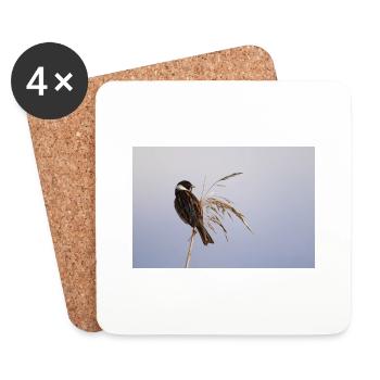 Bunting On Reeds - Coasters (set of 4) - white - Front