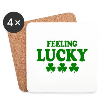 feeling lucky - Untersetzer (4er-Set) - Weiß - Vorne
