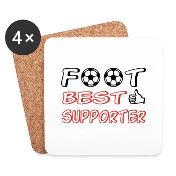 Foot best supporter - Dessous de verre (lot de 4) - blanc - Devant