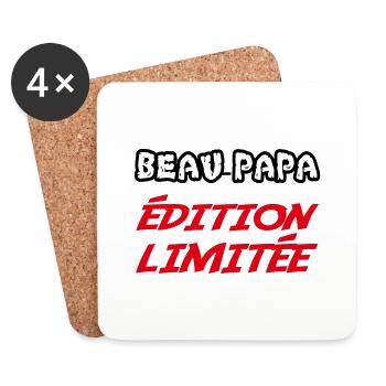 BEAU PAPA édition limitée - Dessous de verre (lot de 4) - blanc - Devant