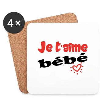 I love you baby - Coasters (set of 4) - white - Front