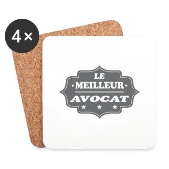 LE MEILLEUR AVOCAT - Dessous de verre (lot de 4) - blanc - Devant