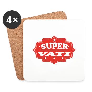 SUPER VATI - Untersetzer (4er-Set) - Weiß - Vorne