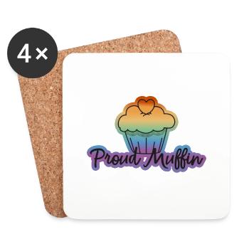 Proud Muffin - Untersetzer (4er-Set) - Weiß - Vorne