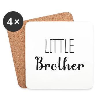 Bro - Little Brother - Coasters (set of 4) - white - Front