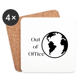 Out of office - Untersetzer (4er-Set) - Weiß - Vorne