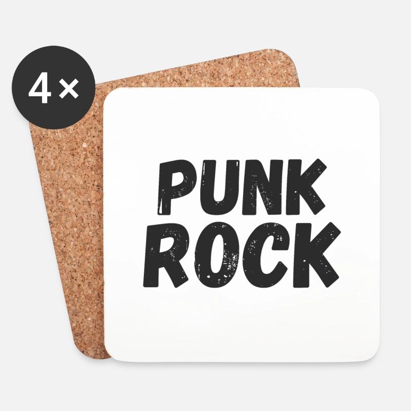 Punk - Untersetzer (4er-Set) - Weiß