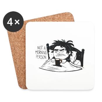 I'M NOT A MORNING PERSON - Coasters (set of 4) - white - Front