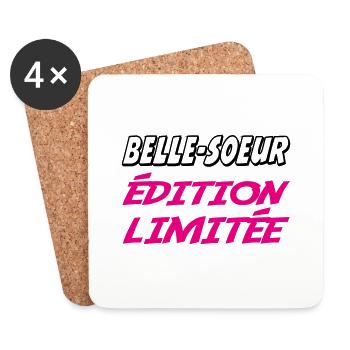 BELLE SOEUR limited edition - Coasters (set of 4) - white - Front