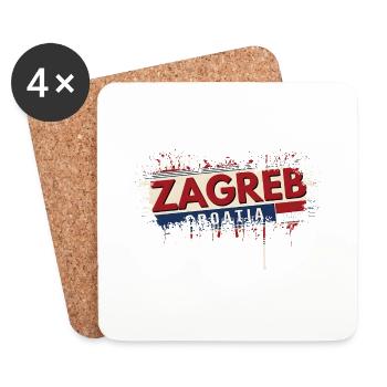 croatia hrvatska croatia hrv hr travel tourism - Coasters (set of 4) - white - Front