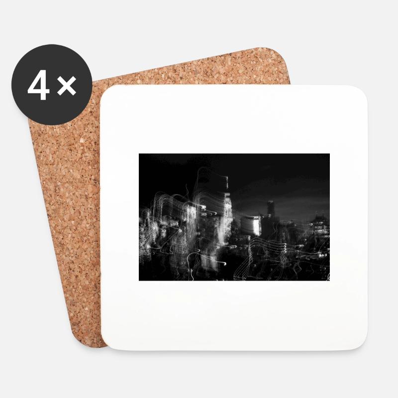 09A3274 NYCITY BLURRY NIGHTS - Untersetzer (4er-Set) - Weiß