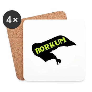 borkum insel - Untersetzer (4er-Set) - Weiß - Vorne
