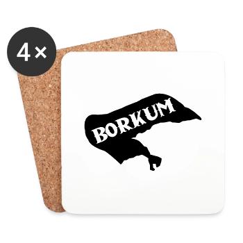 borkum insel - Untersetzer (4er-Set) - Weiß - Vorne