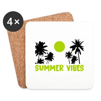 Summer Vibes - Coasters (set of 4) - white - Front