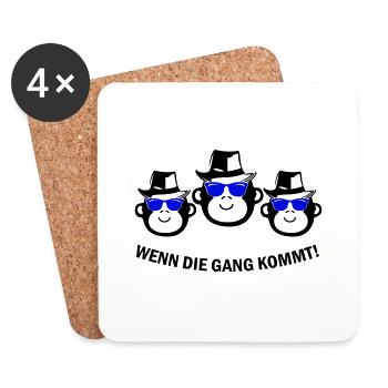 affen gang - Untersetzer (4er-Set) - Weiß - Vorne