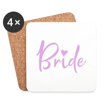 bride - Untersetzer (4er-Set) - Weiß - Vorne