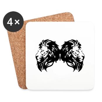 Lions - Coasters (set of 4) - white - Front
