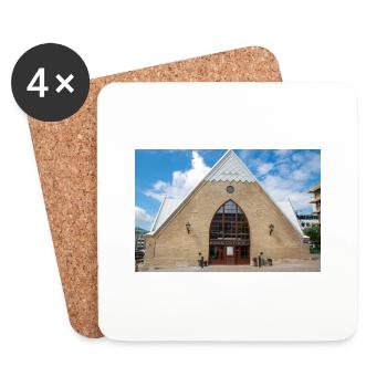 Feskekörka fishmarket Gothenburg City (Göteborg) - Coasters (set of 4) - white - Front