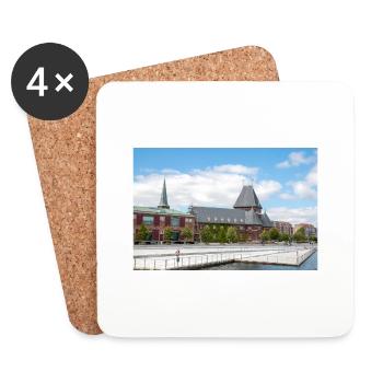 Aarhus Custom House (Toldboden) Aarhus City - Coasters (set of 4) - white - Front