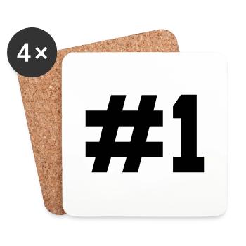 1 - Dessous de verre (lot de 4) - blanc - Devant