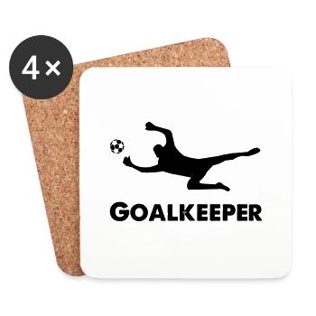 Gardien de but Football - Dessous de verre (lot de 4) - blanc - Devant