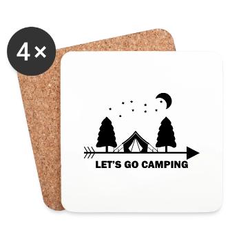 Camping motorhome caravan funny saying - Coasters (set of 4) - white - Front