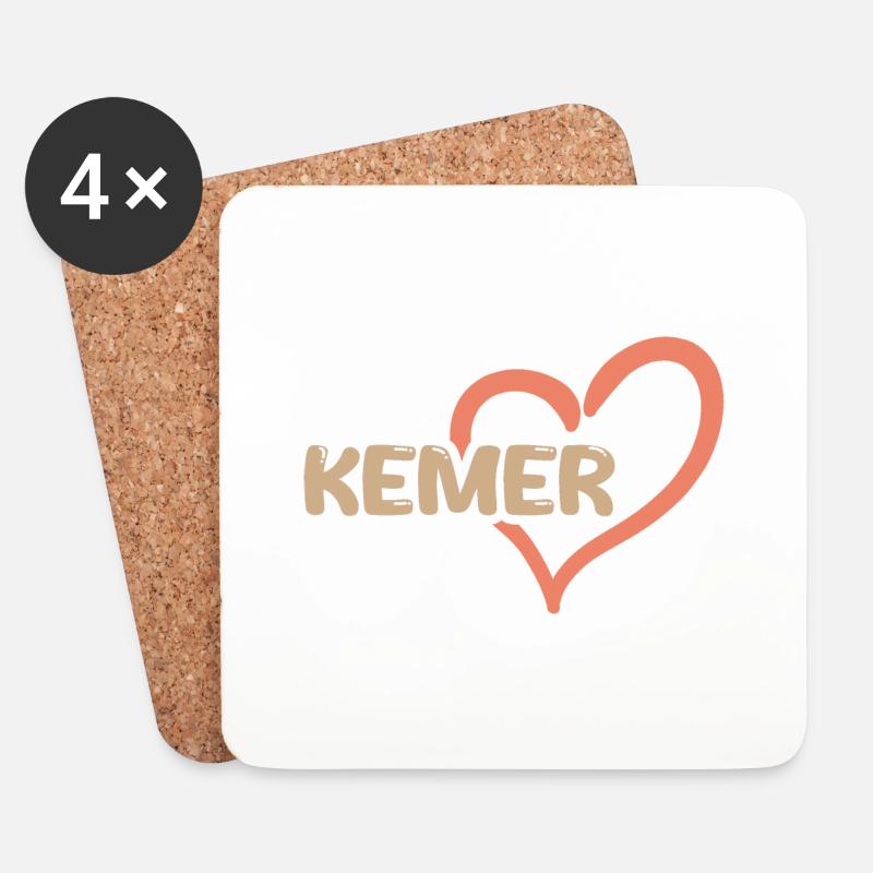 Geschenk für Kemer - Untersetzer (4er-Set) - Weiß