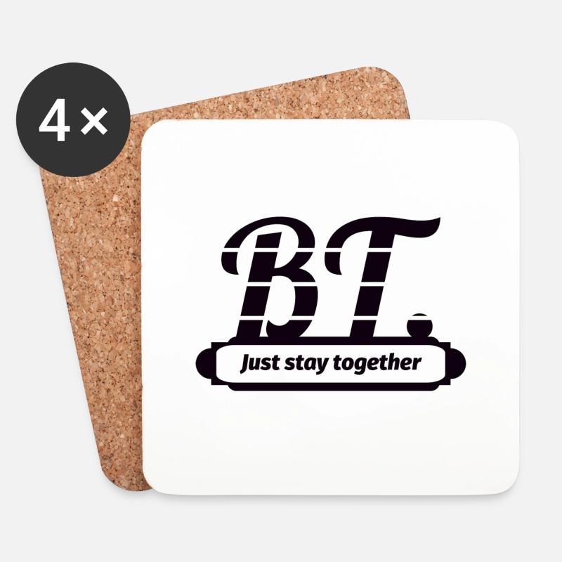BT. - Just stay together - Untersetzer (4er-Set) - Weiß