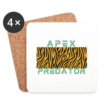 Apex Predator Bold Graphic Tee - Coasters (set of 4) - white - Front