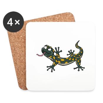 Lizard Climber - Coasters (set of 4) - white - Front