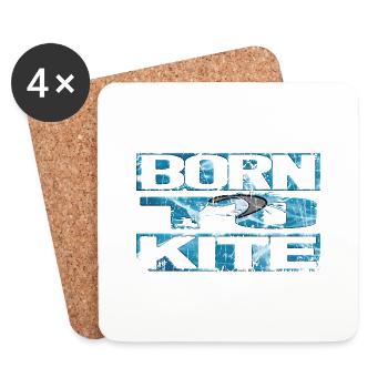 Born to Kite - Untersetzer (4er-Set) - Weiß - Vorne