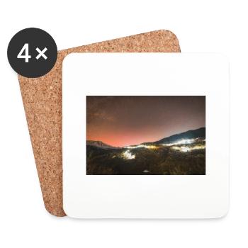 The Northern Lights in Petrilo Sky In Greece - Coasters (set of 4) - white - Front