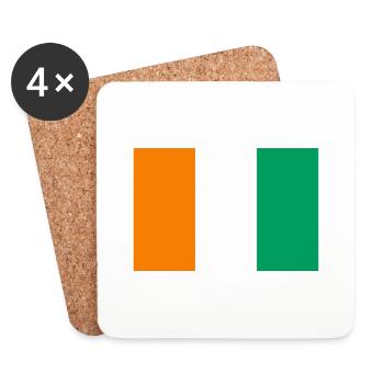 Ivory Coast - Coasters (set of 4) - white - Front