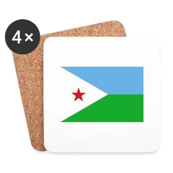 Djibouti - Coasters (set of 4) - white - Front