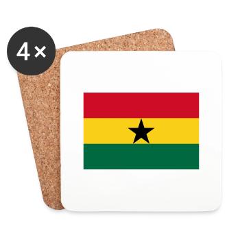 Ghana - Coasters (set of 4) - white - Front