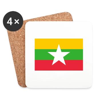 Myanmar - Coasters (set of 4) - white - Front