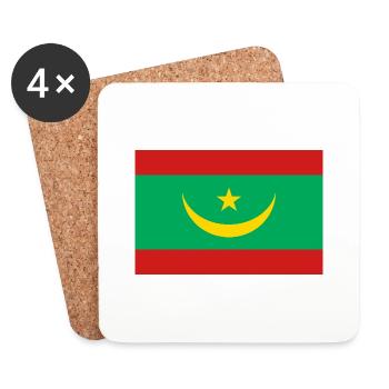 Mauritanie - Dessous de verre (lot de 4) - blanc - Devant