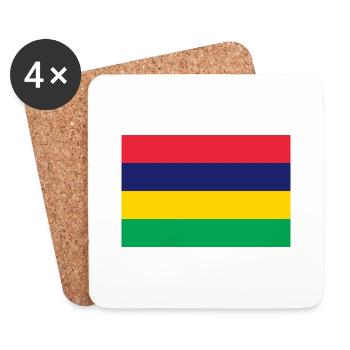 Mauritius - Untersetzer (4er-Set) - Weiß - Vorne