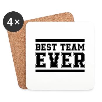 Best Team Ever - Coasters (set of 4) - white - Front