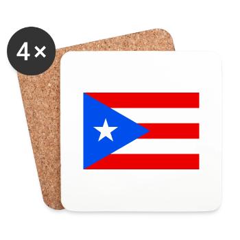 Porto Rico - Dessous de verre (lot de 4) - blanc - Devant