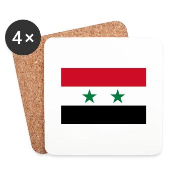 Syrie - Dessous de verre (lot de 4) - blanc - Devant