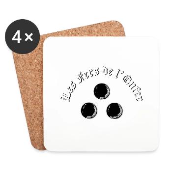 Les Fers de l'Enfer / The Irons of Hell - Pétanque - Coasters (set of 4) - white - Front
