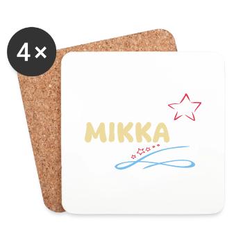 Geschenk Mikka - Untersetzer (4er-Set) - Weiß - Vorne